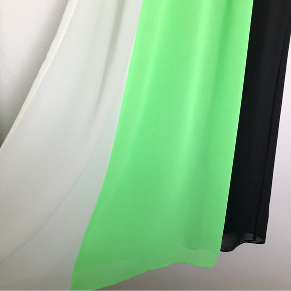 Ya Los Angeles YaLA Silk Blend Color Block Strapless Maxi Dress Size Medium NEW - Picture 4 of 10